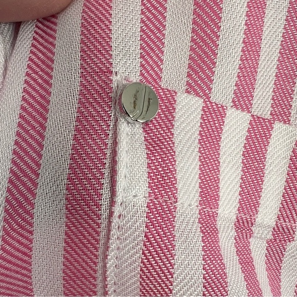 NWT Jones New York Pink & White Pinstripe Tunic Blouse Cuffed Sleeves, Smallββββ - Picture 8 of 8